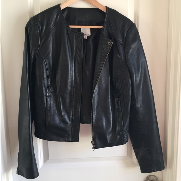 halogen leather jacket